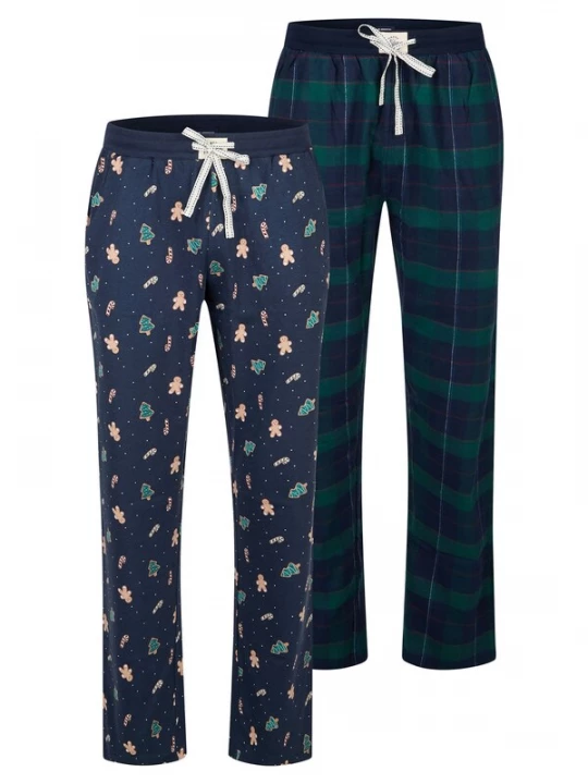 Foto van product Happy Shorts Pyjamabroek 'Christmas' navy / gemengde kleuren