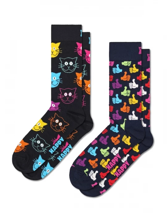 Foto van product Happy Socks Sokken '2-Pack Cat Socks' gemengde kleuren