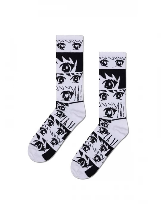 Foto van product Happy Socks Sokken 'Anime Stripe Sneaker Socks' wit