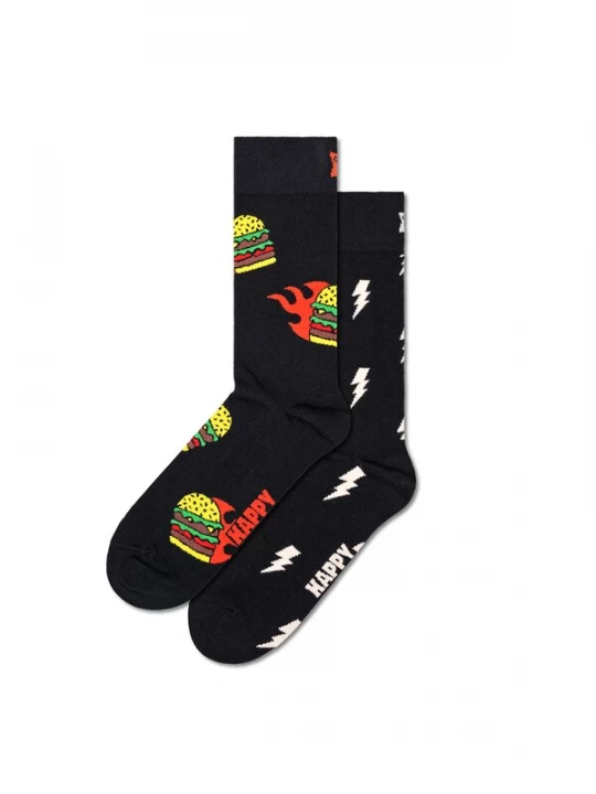Foto van product Happy Socks Sokken 'Blast Off Burger' geel / rood / zwart / wit