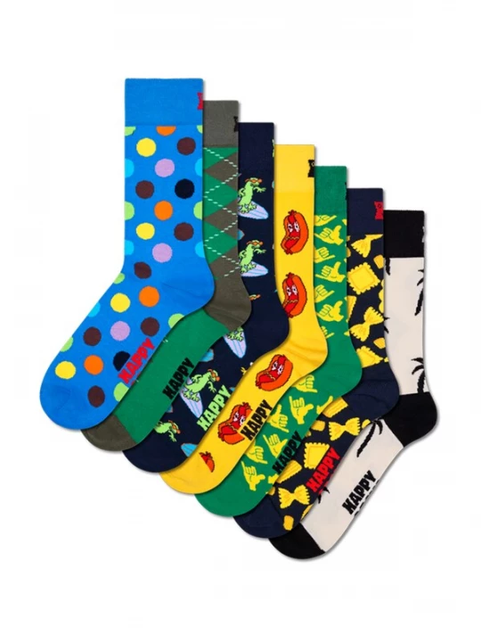 Foto van product Happy Socks Sokken blauw / geel / groen / wit