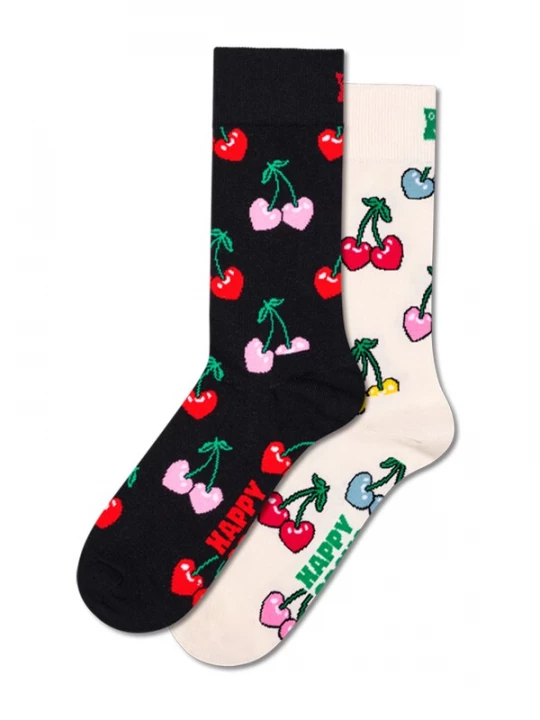 Foto van product Happy Socks Sokken 'Cherry' groen / rosé / rood / zwart