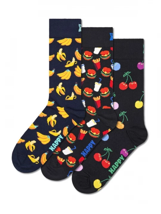 Foto van product Happy Socks Sokken 'Classic Banana' navy / geel / groen / rood