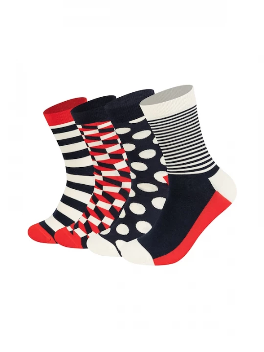 Foto van product Happy Socks Sokken 'Classic Navy' navy / rood / zwart / wit