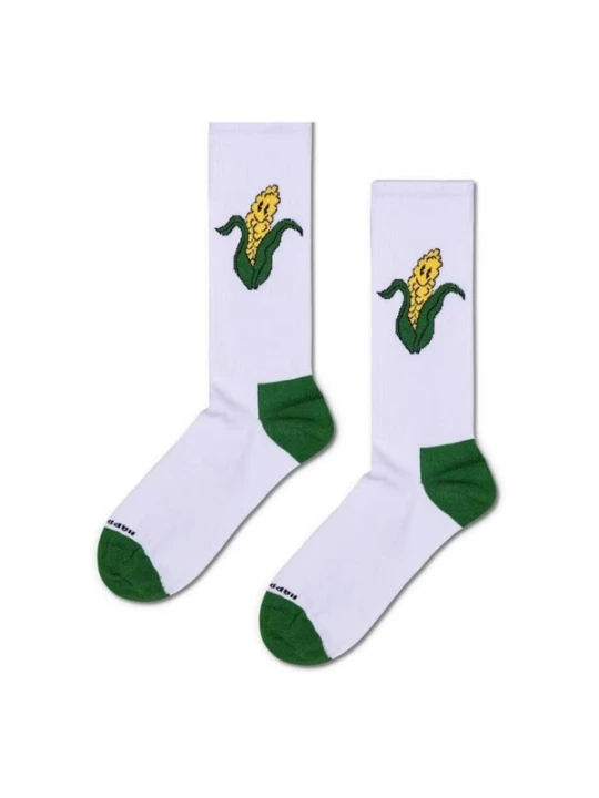 Foto van product Happy Socks Sokken 'Corn Sneaker Sock White' wit