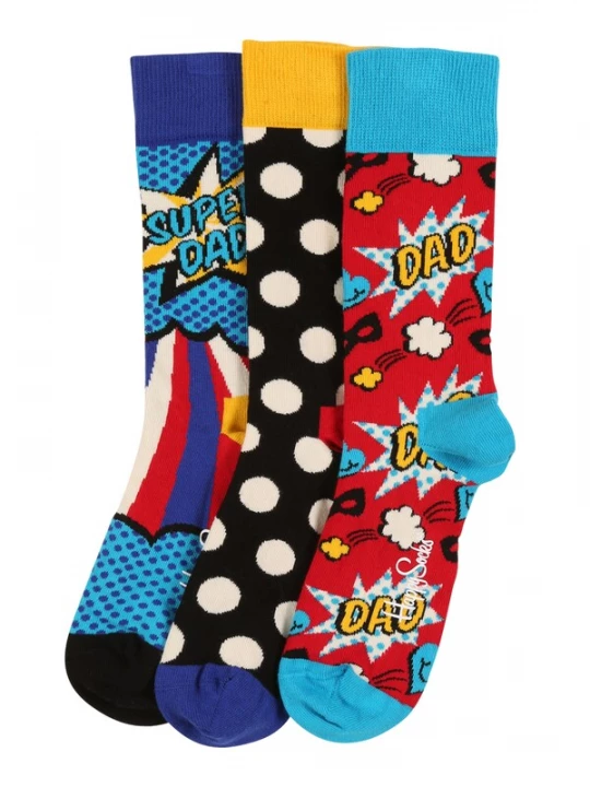 Foto van product Happy Socks Sokken 'Father's Day' lichtblauw / geel / rood / wit