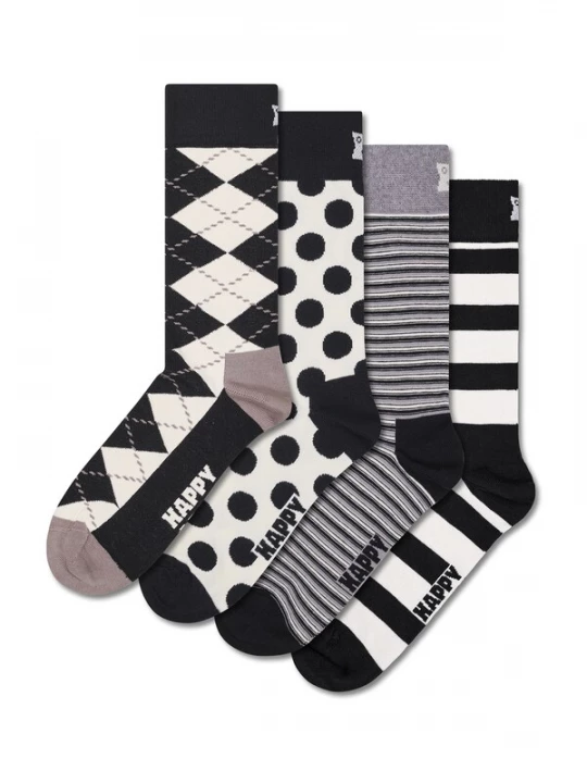 Foto van product Happy Socks Sokken grijs / taupe / zwart / wit