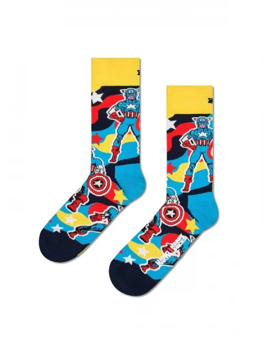 Foto van product Happy Socks Sokken 'Marvel Captain America' blauw