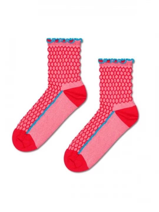 Foto van product Happy Socks Sokken 'Structure Slinky 1 / 4 Crew Sock' rood