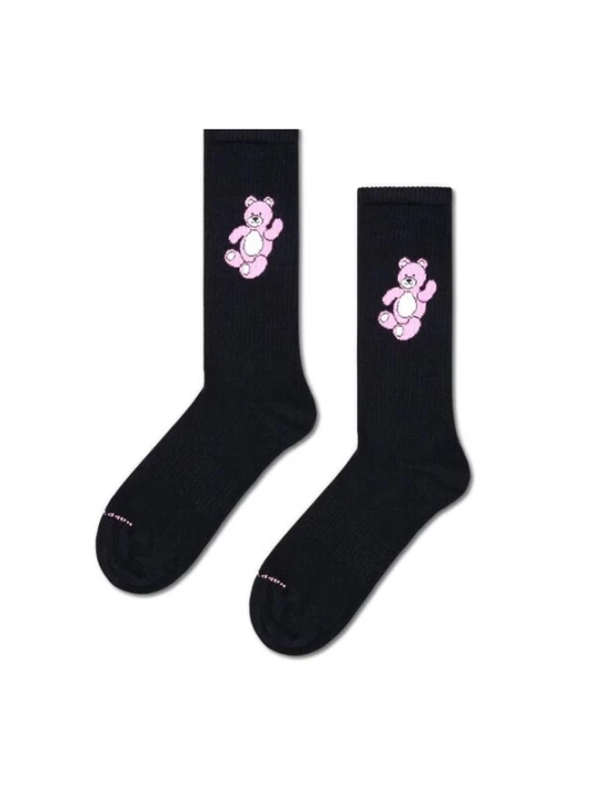 Foto van product Happy Socks Sokken 'Teddy Bear Sneaker Sock Black' zwart