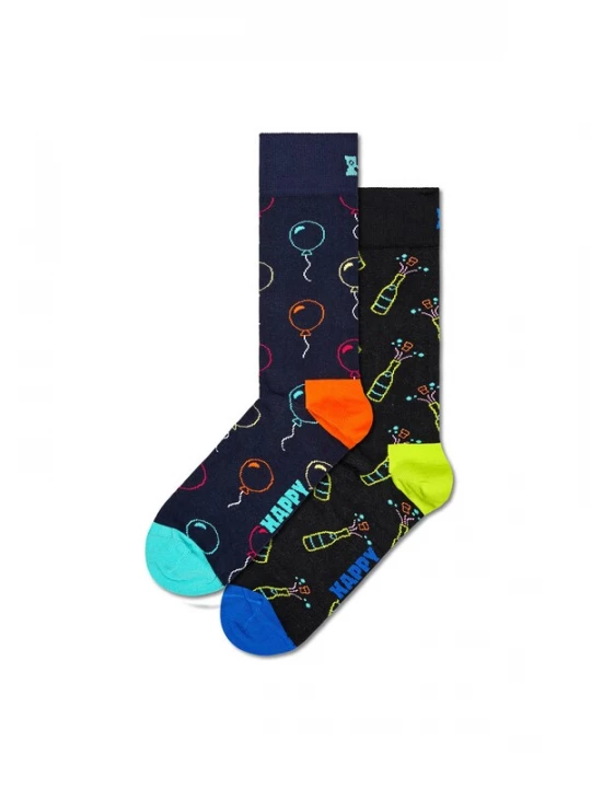 Foto van product Happy Socks Sokken 'You Did It' aqua / oranje / knalrood / zwart