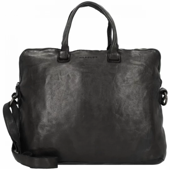 Foto van product Harold's Handtas donkerbruin / zwart Harolds