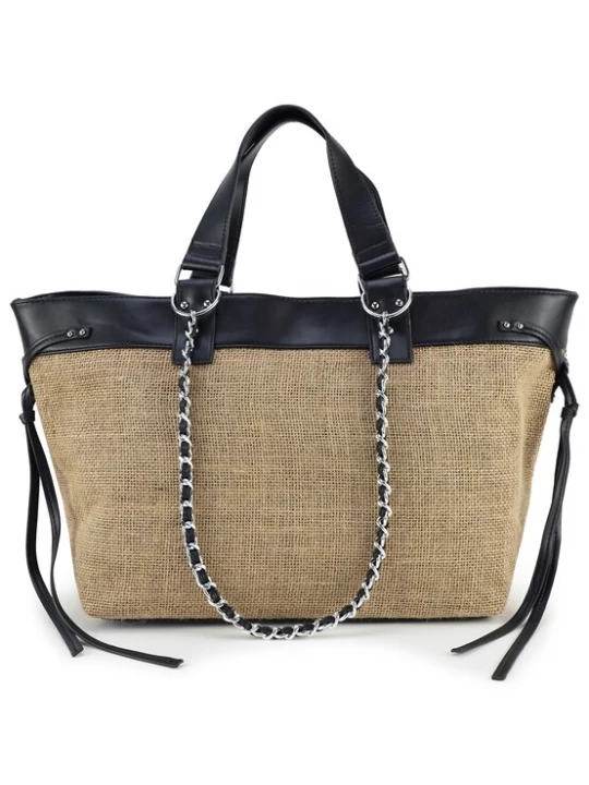 Foto van product HARPA Shopper 'SIERRA' beige / zwart