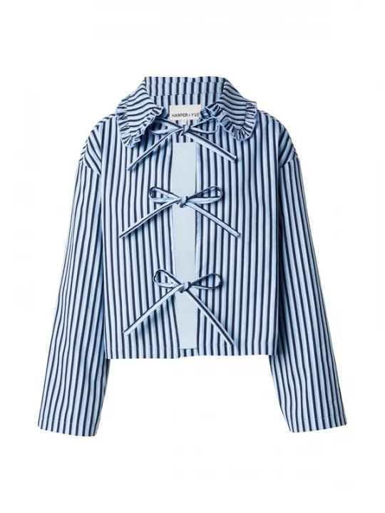 Foto van product Harper & Yve Blouse 'JAMES' marine / lichtblauw