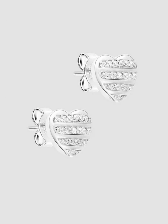 Foto van product Hartvormige oorbellen in 925 zilver s.Oliver