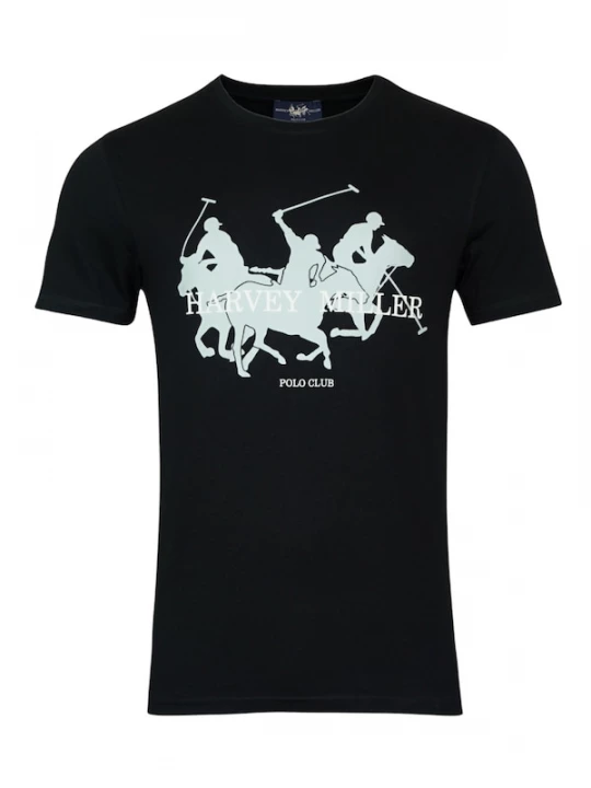 Foto van product HARVEY MILLER Shirt pastelblauw / zwart / wit