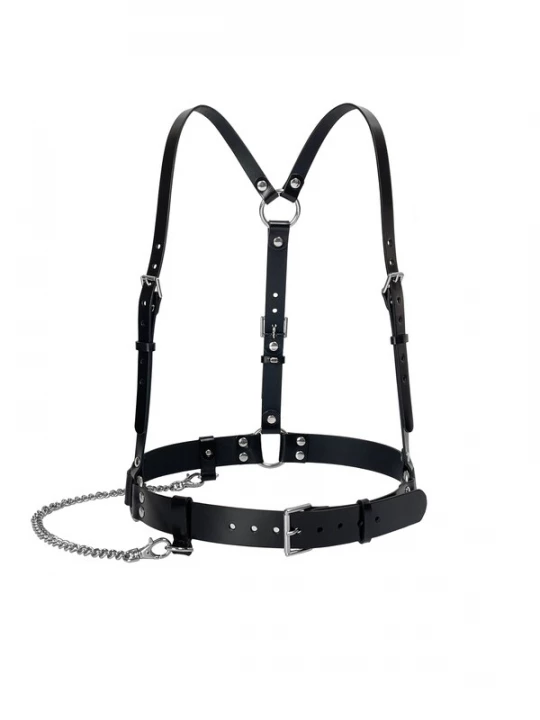 Foto van product Haute Cuir Riem 'Chain Harness' zwart