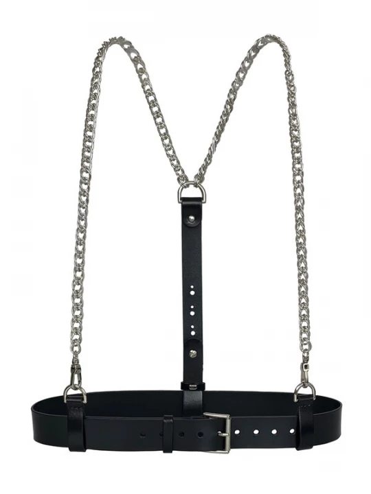 Foto van product Haute Cuir Riem 'Chain Harness' zwart