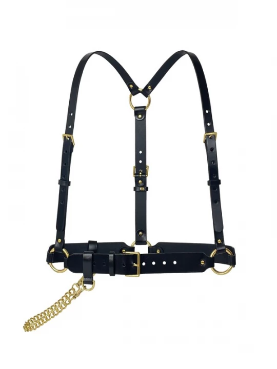 Foto van product Haute Cuir Riem 'Chained Harness' zwart