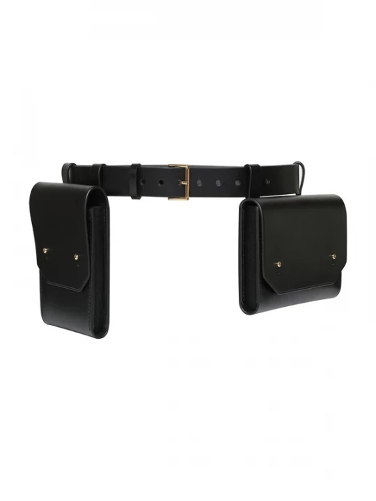 Foto van product Haute Cuir Riem 'Double Belt Bag' zwart