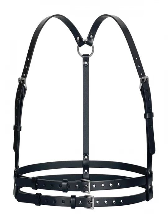 Foto van product Haute Cuir Riem 'Double Belt Harness' zwart