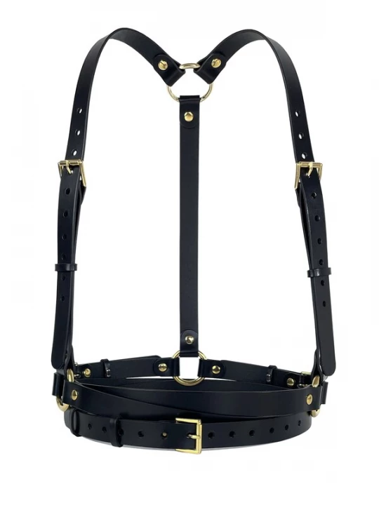 Foto van product Haute Cuir Riem 'Double Belt Harness' zwart