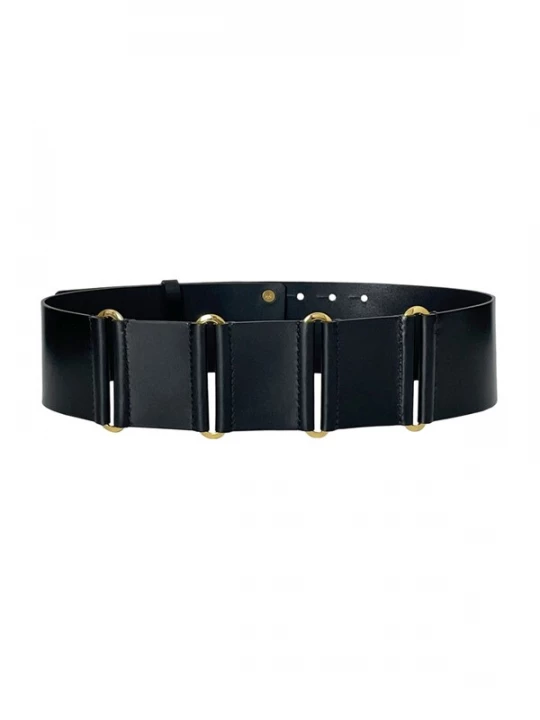 Foto van product Haute Cuir Riem 'Linked Wide Belt' zwart