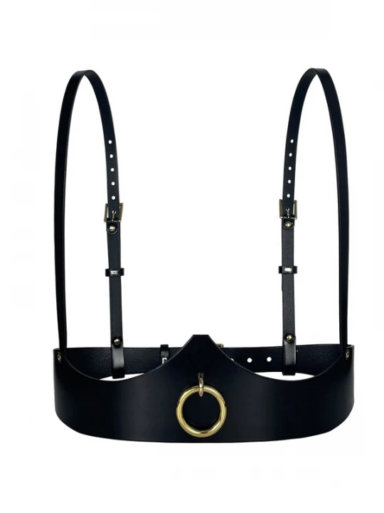 Foto van product Haute Cuir Riem 'Ringed Venus Underbust Harness' zwart