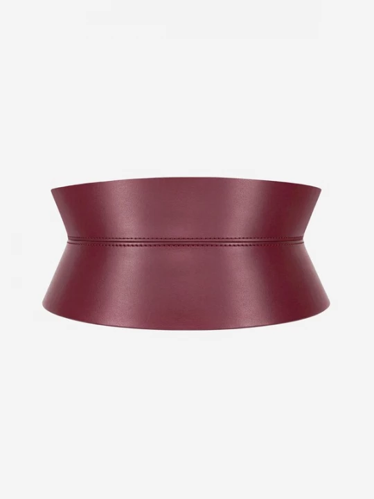 Foto van product Haute Cuir Riem 'Rounded Hourglass Corset Belt' bourgogne