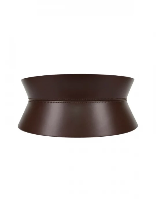 Foto van product Haute Cuir Riem 'Rounded Hourglass Corset Belt' donkerbruin