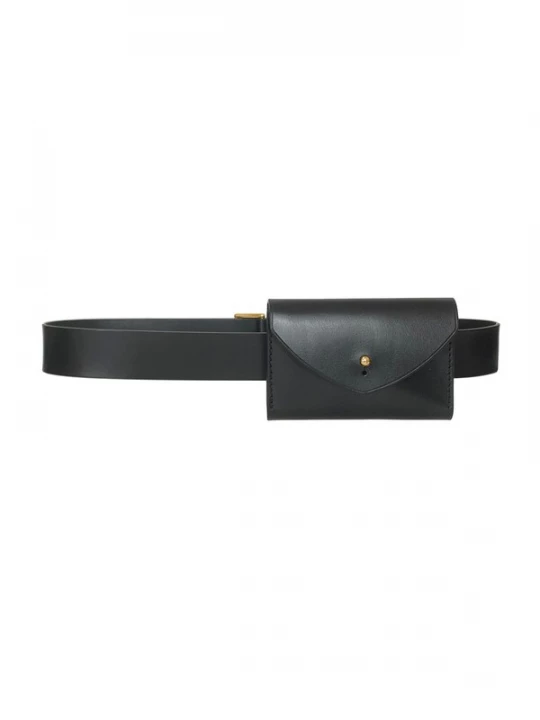 Foto van product Haute Cuir Riem 'Slim Envelope Belt Bag' zwart