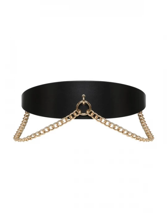 Foto van product Haute Cuir Riem 'Thalia Chain Belt' zwart