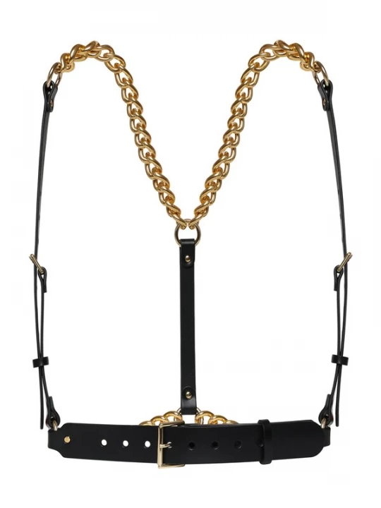 Foto van product Haute Cuir Riem 'Vea Chained Harness' zwart