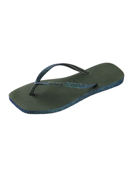 Foto van product HAVAIANAS Teenslipper 'Slim Square Sparkle' donkerblauw / olijfgroen
