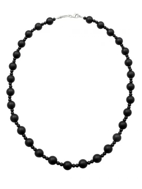 Foto van product Haze&Glory Ketting 'Onyx' zwart / zilver