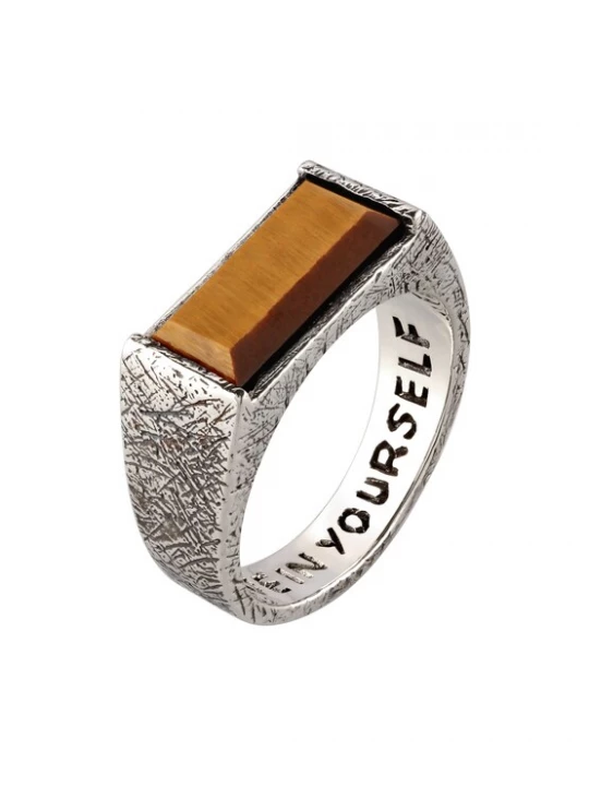 Foto van product Haze&Glory Ring bruin / zilver
