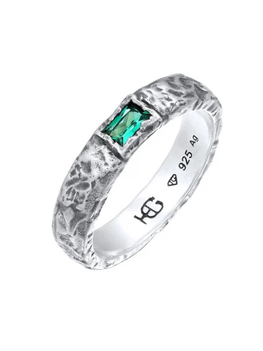 Foto van product Haze&Glory Ring donkergroen / zilver