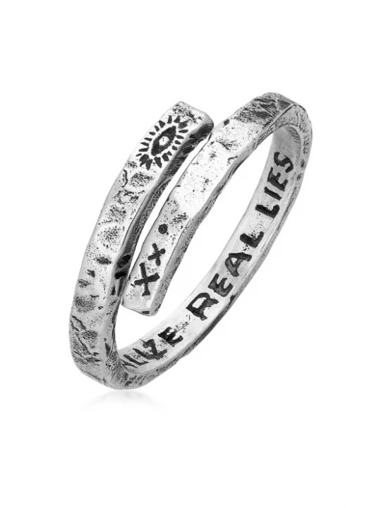 Foto van product Haze&Glory Ring 'Evil Eye' zwart / zilver
