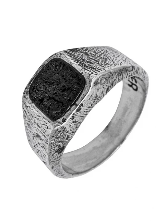 Foto van product Haze&Glory Ring 'Firestarter' zwart / zilver