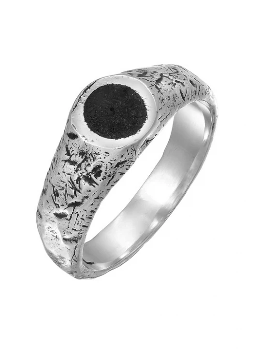 Foto van product Haze&Glory Ring 'Lava Mount Agung' zwart / zilver