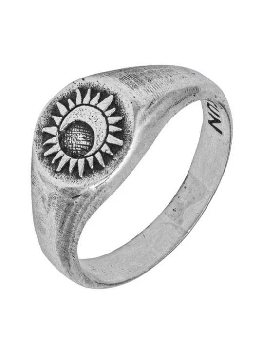 Foto van product Haze&Glory Ring 'Sacred Sun' zwart / zilver
