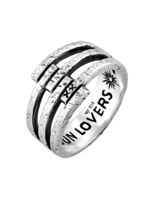 Foto van product Haze&Glory Ring 'Sun Lovers' zwart / zilver