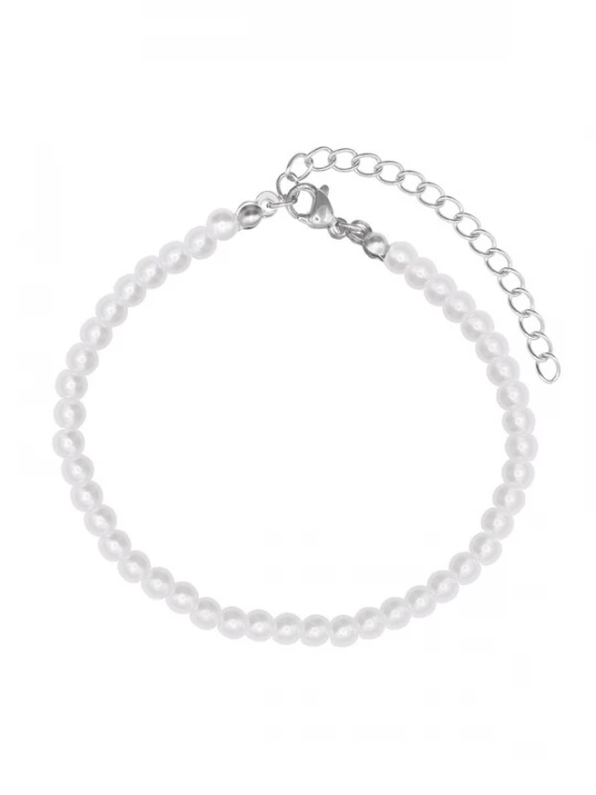 Foto van product Heideman Armband 'Blake' zilver / parelwit
