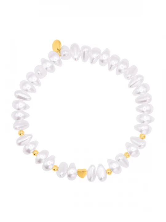 Foto van product Heideman Armband 'Celera' goud / parelwit