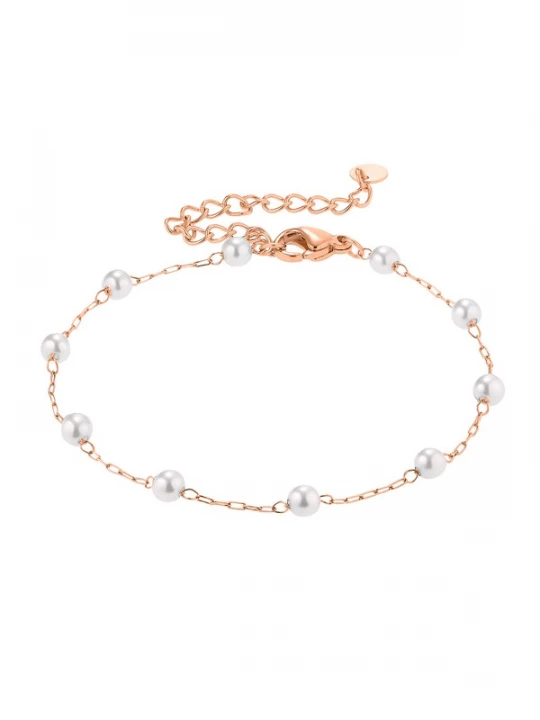 Foto van product Heideman Armband 'Elula' rose-goud / parelwit