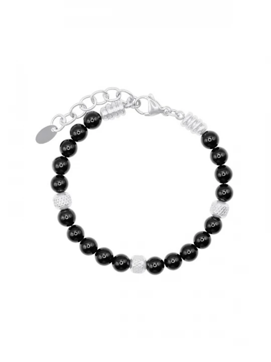 Foto van product Heideman Armband 'Gero' zwart / zilver