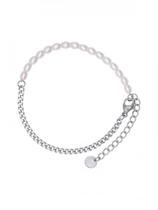 Foto van product Heideman Armband 'Hedvi' zilver / parelwit