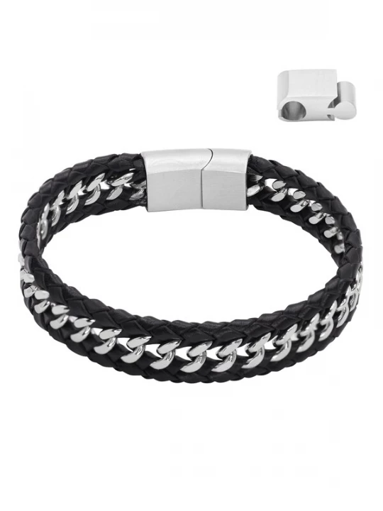 Foto van product Heideman Armband 'Henny' zwart / zilver