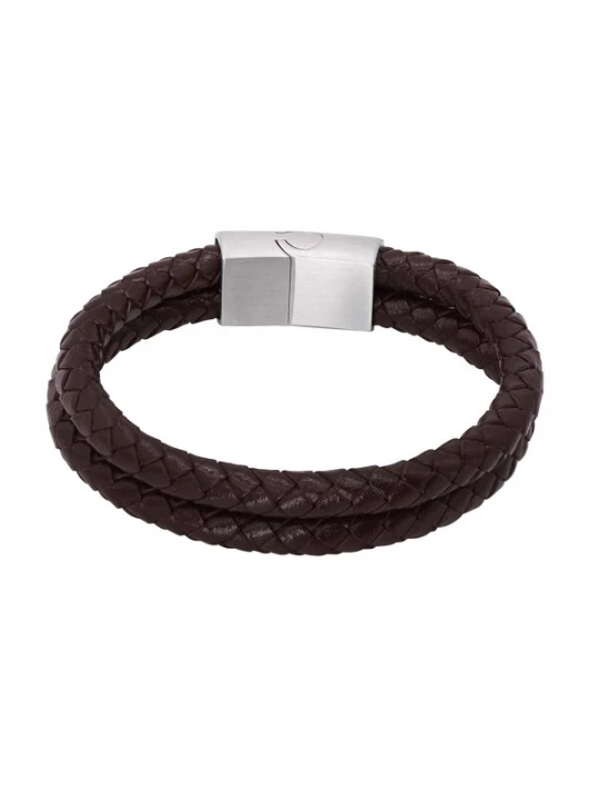 Foto van product Heideman Armband 'Ignis' donkerbruin / zilver