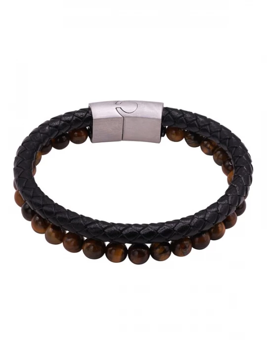 Foto van product Heideman Armband 'Jasper' bruin / zwart